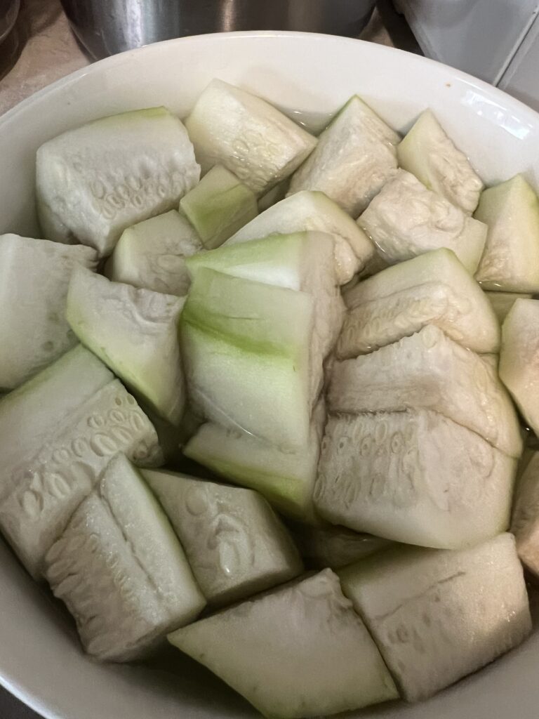 Gourd cut into small pieces